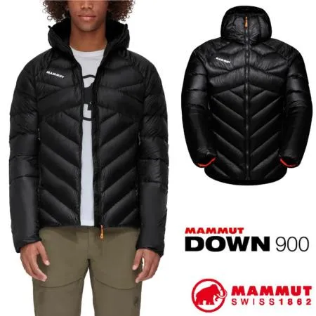 【MAMMUT】男Taiss IN Hooded Jacket耐磨連帽羽絨保暖外套/1013-02700-0001 黑