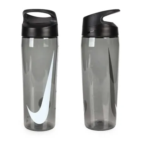 NIKE TR旋蓋式水壺24OZ-慢跑 路跑 單車 自行車 登山 運動水壺 透明黑白