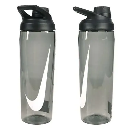 NIKE 24OZ 大口徑水壺-旋蓋式 慢跑 路跑 自行車 單車 運動水壺 700ML 黑白