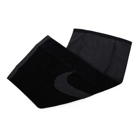 NIKE 運動毛巾-大-慢跑 路跑 游泳 吸水巾 黑灰