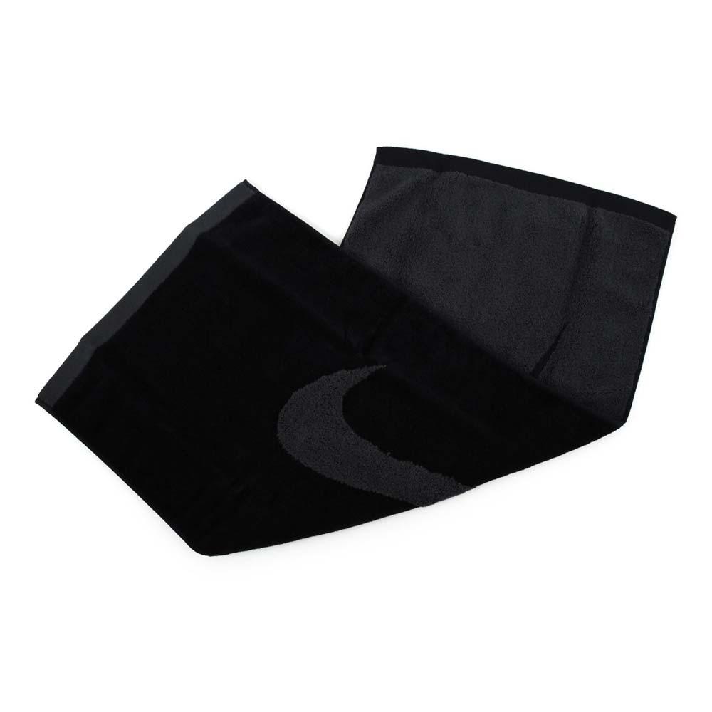 NIKE 運動毛巾-大-慢跑 路跑 游泳 吸水巾 黑灰