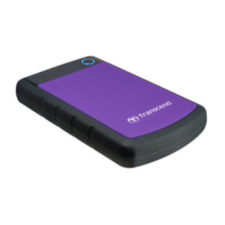 【Transcend 創見】StoreJet 25H3P 4TB 2.5吋軍規防震外接硬碟(紫色)*