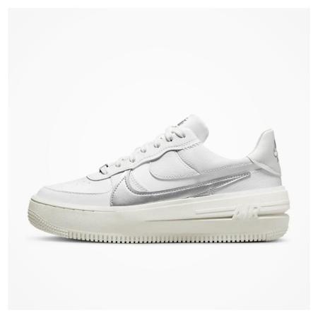Nike Air Force 1 PLT.AF.ORM 
白銀勾厚底休閒鞋