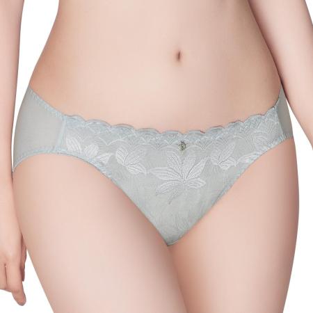 【思薇爾】S挺美力系列M-XXL蕾絲低腰三角女內褲(板岩綠)