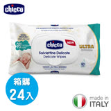 chicco-超純淨潔膚柔濕巾(盒蓋60抽)-24包入