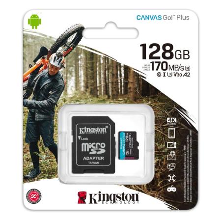 【Kingston 金士頓】Canvas Go!Plus microSD 128GB記憶卡*
