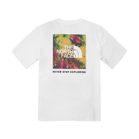 【The North Face】 背部暈染LOGO印花 男短袖T恤-白-NF0A7QUTFN4