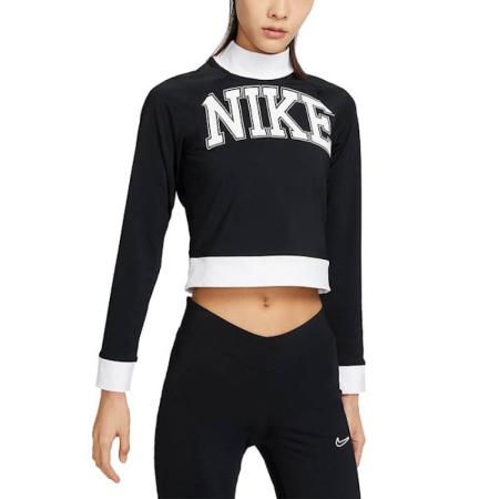 NIKE 女衣 圓領長T 短版緊身高領 AS W NSW TEAM NK LS TOP -DQ662501