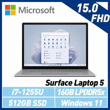 Microsoft微軟Surface Laptop 5 15吋/i7/16G/512G/Win11白金7955536