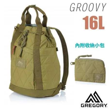 【美國 GREGORY】新款 GROOVY 16L 手提/肩背兩用背包(內附收納小包)/140953-425E 鼠尾草綠