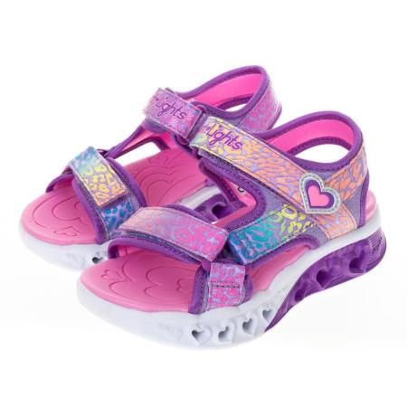 SKECHERS 女童涼拖鞋系列燈鞋 FLUTTER HEARTS SANDAL - 302967LLVMT