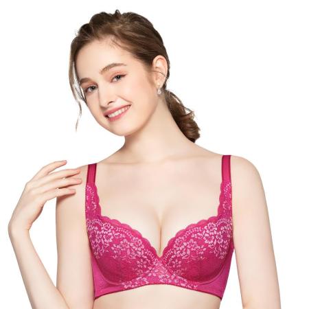 【思薇爾】花悅系列A-F罩蕾絲包覆女內衣(櫻花桃)