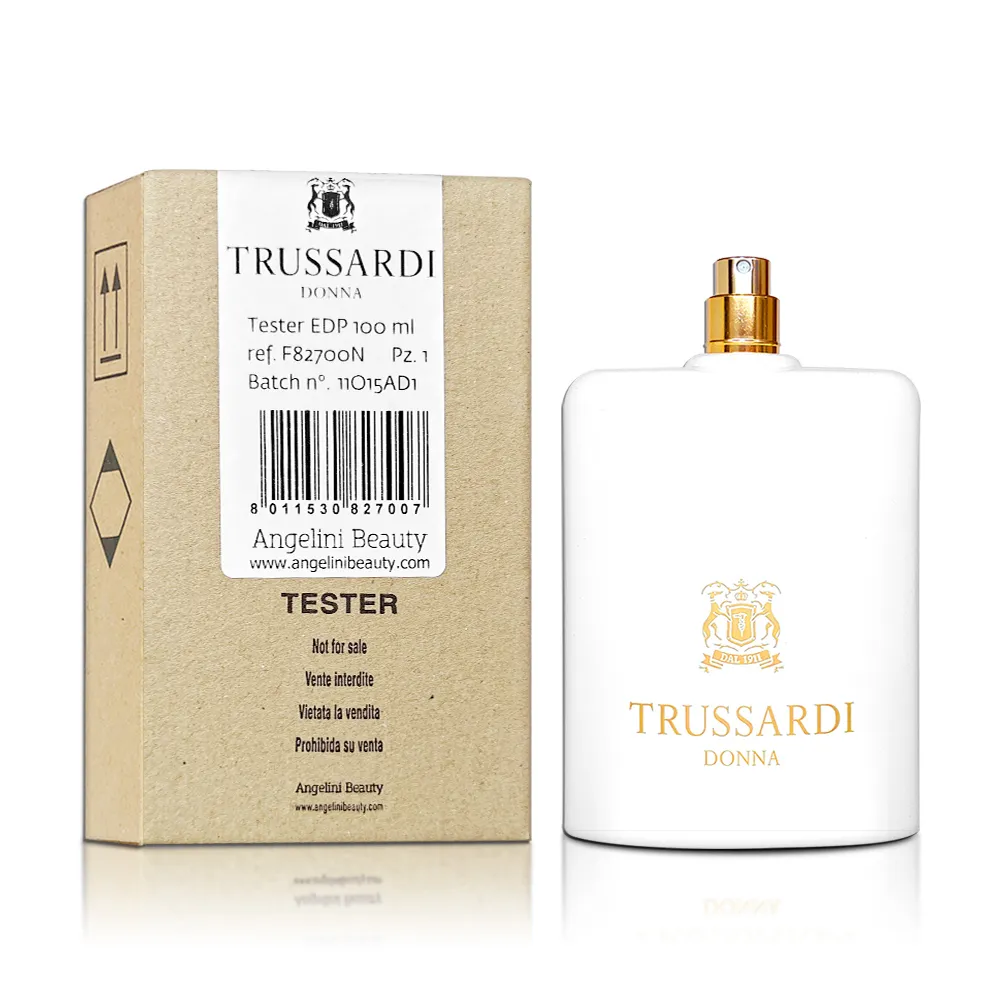 TRUSSARDI 楚沙迪 DONNA 女性淡香精 100ML 無蓋 TESTER 環保包裝