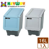KEYWAY聯府 Hello前開式整理箱-16L 藍/灰(HA160) 藍