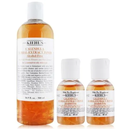 KIEHL’S 契爾氏 金盞花植物精華化妝水(500ML)-贈金盞花化妝水(40ml)X2-國際航空版