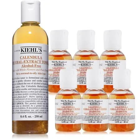 KIEHL’S 契爾氏 金盞花植物精華化妝水(250ml)-國際航空版-贈金盞花植物精華化妝水(40ml)X6