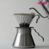 HARIO V60戶外旅行露營登山用金屬不鏽鋼分享壺(500ml) O-VCSM-50-HSV可直火金屬咖啡下壺