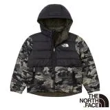 【美國 The North Face】童 迷彩防潑水雙面穿保暖連帽鋪棉外套/機能性運動衫/7WOX-94V 迷彩