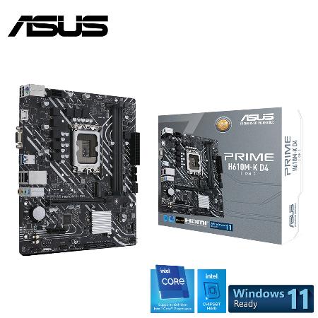 【ASUS 華碩】PRIME H610M-K D4-CSM 主機板