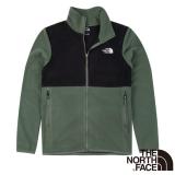 【美國 The North Face】男新款 拼接保暖立領抓絨外套.夾克/機能性運動衫/4NA3-NYC 綠色 M