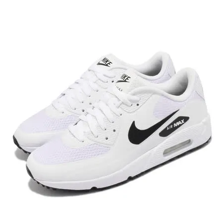Nike 高爾夫球鞋 Air Max 90 Golf 男鞋 白 黑 無釘 休閒 CU9978-101