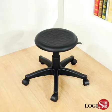 LOGIS 抗靜電X圓椅面滑輪工作椅 美髮椅 電腦椅