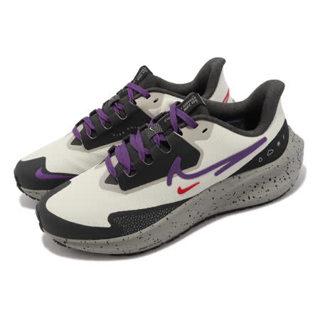 Nike 慢跑鞋 Wmns Air Zoom Pegasus 39 Shield 女鞋 防潑水 灰 紫 DO7626-003