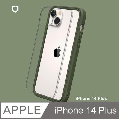 【RhinoShield 犀牛盾】iPhone 14 Plus Mod NX 邊框背蓋兩用手機殼-軍綠色