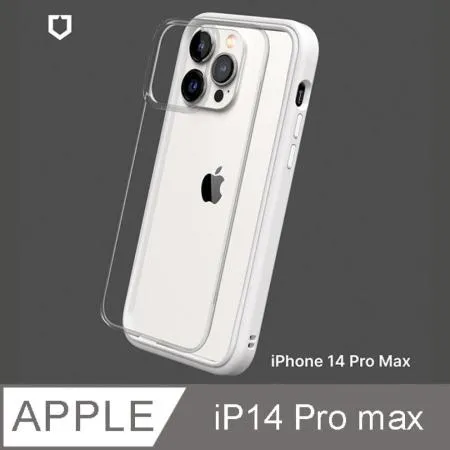 【RhinoShield 犀牛盾】iPhone 14 Pro Max Mod NX 邊框背蓋兩用手機殼-白色