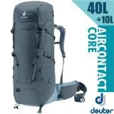 【德國 Deuter】Aircontact Core 40+10L 專業輕量減震拔熱透氣背包/3350122 黑/水藍