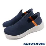 Skechers 休閒鞋 Ultra Flex 3 童鞋 中童 大童 女鞋 深藍 灰 套入式 健走 403844LNVY