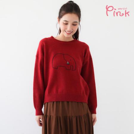 Pink 可愛大象
造型圖騰針織毛衣