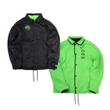 Nike 外套 NSW 男款 黑 螢光綠 教練外套 雙面穿 夜光 反光 DO6935-010 XL