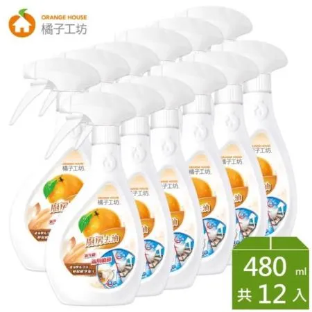 【橘子工坊】廚房烤爐清潔劑-兩用噴槍頭 480ml*12瓶 箱 