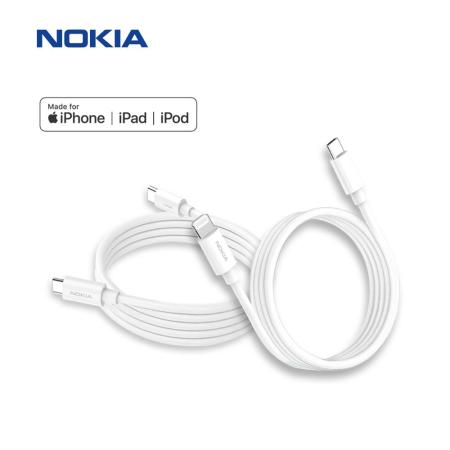 【NOKIA】雙線組Type-C +Lightning 100cm iphone充電線套組(E8100 Combo)