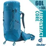 ☆【德國 Deuter】Aircontact Core 60+10L 專業輕量減震拔熱透氣背包/3350522 藍