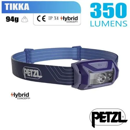 【法國 Petzl】 TIKKA 超輕量標準頭燈(350流明.IPX4防水).LED頭燈.電子燈/E061AA01 藍