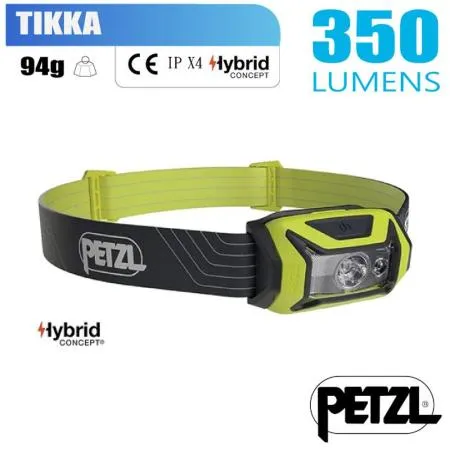 【法國 Petzl】 TIKKA 超輕量標準頭燈(350流明.IPX4防水).LED頭燈.電子燈/E061AA03 黃