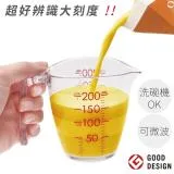 日本MARNA雙面刻度好辨識200ml量杯K-649CL(右左手皆適;Tritan™共聚聚酯材質/耐熱100°C適洗碗機