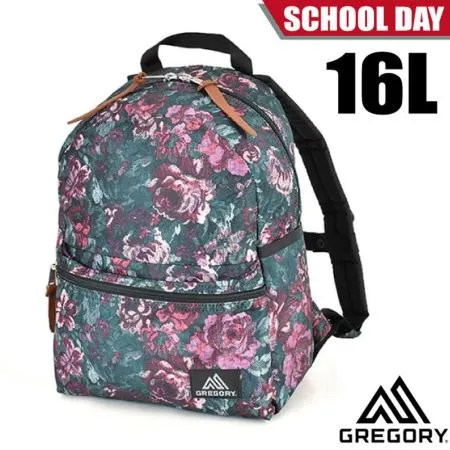 【美國 GREGORY】SCHOOL DAY 16L 可調式後背包.書包型設計/144434-9867 群花油彩