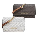 MICHAEL KORS 經典款鏈帶WOC手拿/斜背包-(多色選) 素面黑