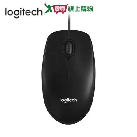 Logitech羅技 有線滑鼠M100r(New)-黑