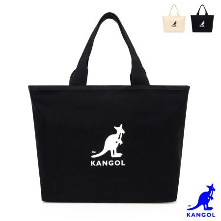 【KANGOL  英國袋鼠】大容量手提肩背帆布包