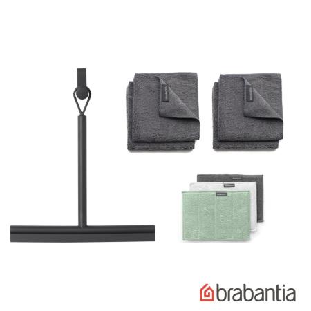 【荷蘭 Brabantia】浴室清潔組(刮水器/抹布x2/清理墊)