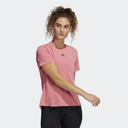  【ADIDAS】 HeatRDY Focus T 女 短袖上衣 粉-H20745