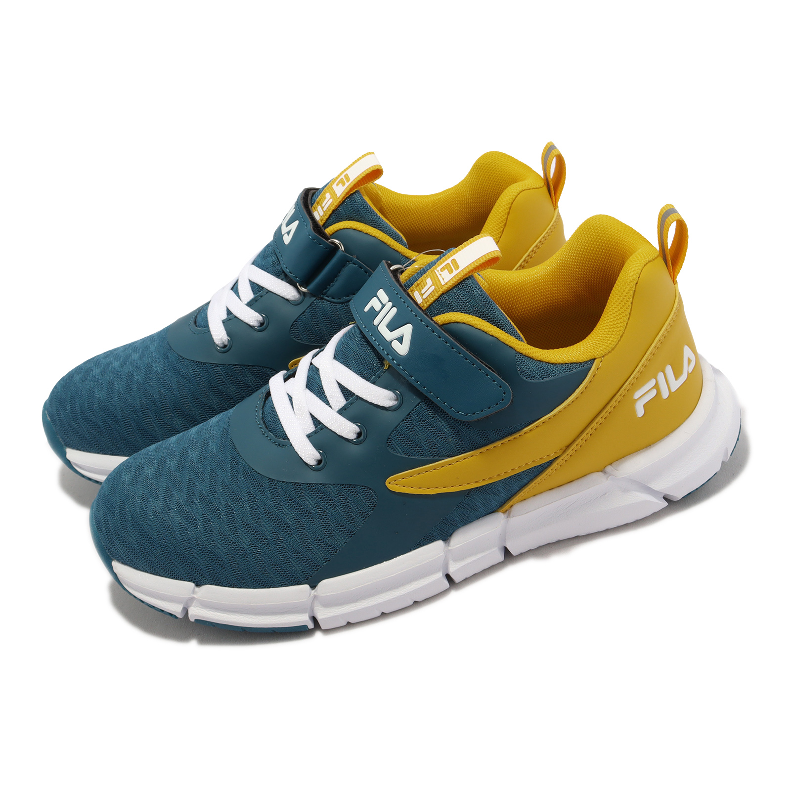 Fila 休閒鞋 J430X 童鞋 中大童 魔鬼氈 透氣 經典 基本款 舒適 2J430X661