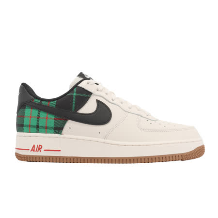 Nike Air Force 1 07 LX 男鞋米白綠格紋AF1 Plaid 英倫風DV0791-100