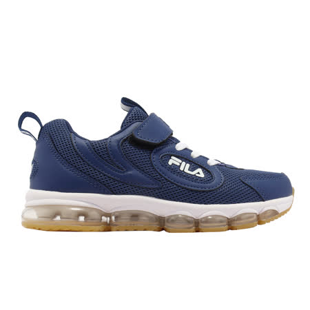 Fila 休閒鞋 J403W 童鞋 中大童 深藍 魔鬼氈 氣墊 經典 基本款 3J403X331