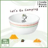 (任選)(新品)【美國康寧 CORELLE】SNOOPY史努比露營趣 900ml拉麵碗