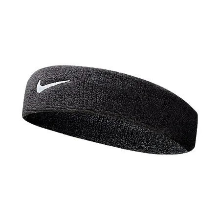 Nike 頭帶 Swoosh 男女款 髮帶 運動 吸汗 毛巾布 黑 NNN0701-0OS